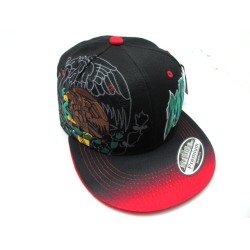 2401-14 COUNTRY GRAFFTI SNAP "MEXICO" BLK/RED