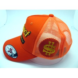 2401-21 TRUCKER MESH "RESPECT" ORANGE/WHT/BROWN