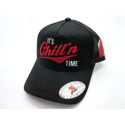 2401-28 "CHILLIN TIME" TRUCKER MESH BLACK