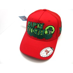 2401-26 TRUCKER MESH "CAPTAIN KUSH" RED
