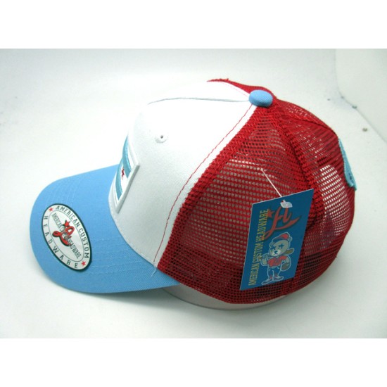 2402-22 CHICAGO FLAG TRUCKER HAT RED/SKY