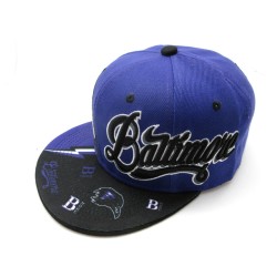 2404-06 THUNDER CITY NAME LOGO SNAP BALTIMORE PUR/BLK