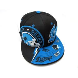 2404-06 THUNDER CITY NAME LOGO SNAP DETROIT BLK/BLUE