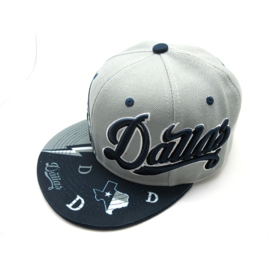 2404-06 THUNDER CITY NAME LOGO SNAP DALLAS WHT/NAV