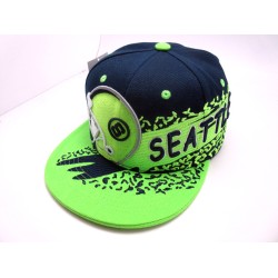 2504-07 RAGE CITY SNAP BACK "SEATTLE" NAVY/LIME
