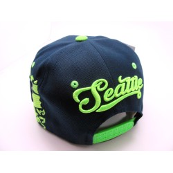 2504-07 RAGE CITY SNAP BACK "SEATTLE" NAVY/LIME