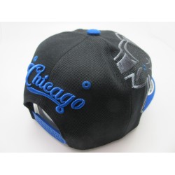 2506-15 "DOUBLE SHADOW" CITY SNAP BACK CHICAGO BLK/RED