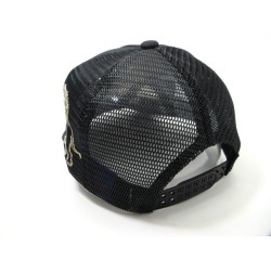2603-46 RHINE STONE "GORILLIA" MESH TRUCKER HAT BLACK