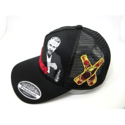 2603-42 MESH BACK TRUCKER "STAY DRUNK" BLACK