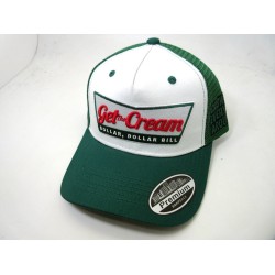2603-39 MESH TRUCKER "GET CREEM" WHITE/H.GREEN