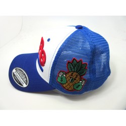 2603-49 MESH BACK TRUCKER "DOPE PINEAPPLE" SKY/WHT/GOLD