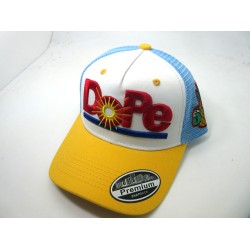2603-49 MESH BACK TRUCKER "DOPE PINEAPPLE" SKY/WHT/GOLD