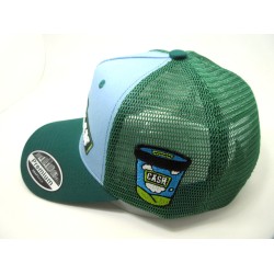2603-43 MESH BACK TRUCKER "BEN HUSTLIN" SKY/KELLY