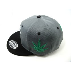 2603-53 LEAF LOGO "WEED ST 2026" SNAP BACK BLACK/KELLY