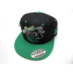 2603-53 LEAF LOGO "WEED ST 2026" SNAP BACK BLACK/KELLY