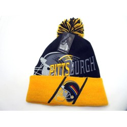 2605-01 CITY NAME KNIT"DOUBLE SHADOW" PITTSBURGH BLK/GOLD