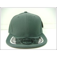 1404-01 Plain Flat Fitted Cap DK.GREY 