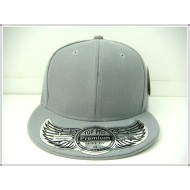 1404-01 Plain Flat Fitted Cap Lt.Grey 