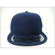 1404-01 Plain Flat Fitted Cap Navy