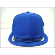 1404-01 Plain Flat Fitted Cap Royal Blue