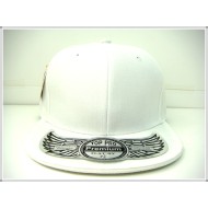 1404-01 Plain Flat Fitted Cap White