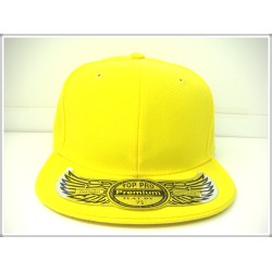 1404-01 Plain Flat Fitted Cap Yellow