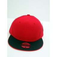 2-Ton Flat Fitted Cap RED/BLK