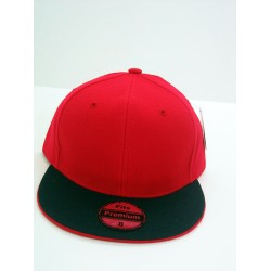 2-Ton Flat Fitted Cap RED/BLK