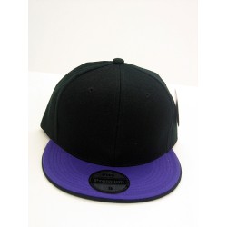 2-Ton Flat Fitted Cap BLK/PUR