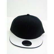 2-Ton Flat Fitted Cap BLK/WHT