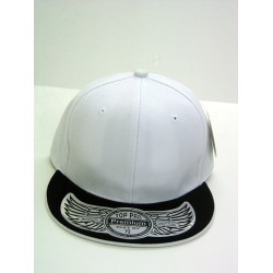 2-Ton Flat Fitted Cap WHT/BLK