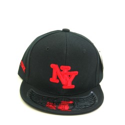 Kids 3 Logo Fitted "NY" BLK/RED