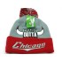 L.O.G WINTER BOX OUTTA POM KNIT HAT 1707-05 GREY/RED