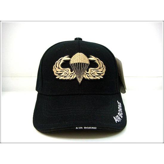 1303-09 Law & Order Cap "AIRBORNE" Gold 