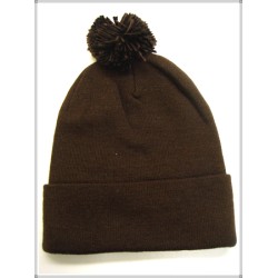 TOP SOLID Plain Knit Ball 1400-05 SKULL HAT BROWN