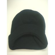 0815-05 Plain Visor Skull Cap "BLACK"