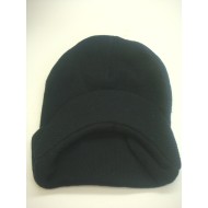 Plain Visor Skull Cap "BLACK"