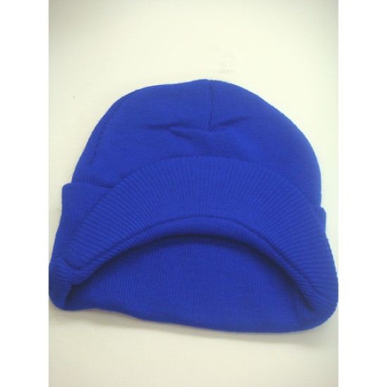 0815-05 Plain Visor Skull Cap "R.BLUE"
