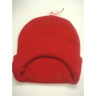 Plain Visor Skull Cap "RED"