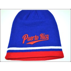 City Beannie 1604-19 Puerto Rico Royal/Red