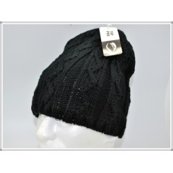 Winter Designer Unisex Zig Zag Bennie Hat 1604-09 Black