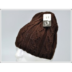Winter Designer Unisex Zig Zag Bennie Hat 1604-09 Brown