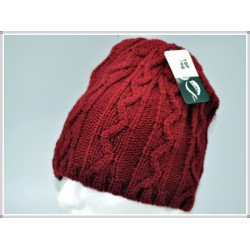 Winter Designer Unisex Zig Zag Bennie Hat 1604-09 Burgundy