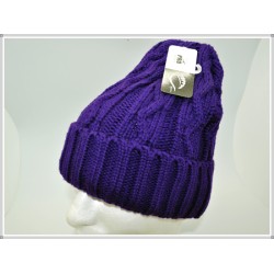 Winter Designer Unisex Zig Zag Knit Hat 1604-01 PURPLE