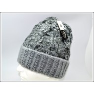 Winter Designer Unisex Twist Knit Hat 1604-02 L.Grey/Charcoal
