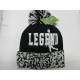 WINTER MJ LEGEND POM KNIT HAT 1808-03 BLK/WHT