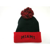 1400-11 CITY NAME MVP KNIT HAT MIAMI BLK/RED